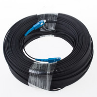 舜普（SP）SDPGL-250定长皮线光缆 单模蝶形光纤跳线   双SC接头250米 黑色