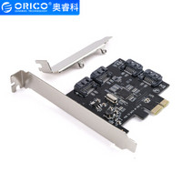 奥睿科（ORICO）PCI-E转SATA3.0超高速4口扩展卡台式机主机箱电脑转接卡升级版 PAS-M4U