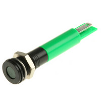 欧时RS Pro 5 mm 嵌入式 绿色 LED 指示器, 焊接片接端, 8mm安装孔尺寸, 220 V 交流