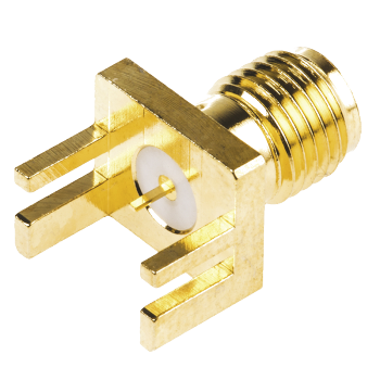RS Pro欧时 超小型 50Ω 印刷电路板安装 SMA 终端发射装置连接器 插座, 焊接端接