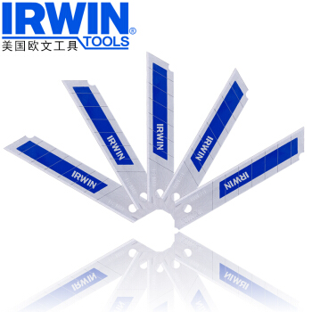 欧文（IRWIN）双金属美工刀片 割刀片 墙纸壁纸刀片 裁纸刀 手工刀片 18mm双金属 (5片装)