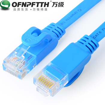 万级（OFNPFTTH）六类网线 千兆cat6类扁平网络跳线成品网线 0.5米 光纤宽带路由器电脑提速连接线