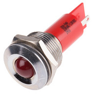 欧时RS ProLED指示灯信号灯208548凸型红色翼片接端10mm
