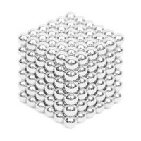 戈顿 GEDUN 巴克球磁力球 5mm216磁铁珠圆形磁力珠巴基球创意魔方学生儿童生日礼物 银色（送彩盒）