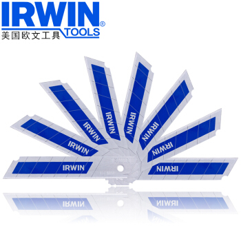 欧文（IRWIN）双金属美工刀片 割刀片 墙纸壁纸刀片 裁纸刀 手工刀片 18mm双金属 (8片装)