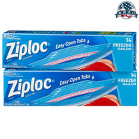 密保诺 Ziploc 美国进口 密实袋 冰箱冷冻专用 大号28个 食品密封袋 非保鲜膜 零食果蔬保鲜袋收纳袋 储奶袋