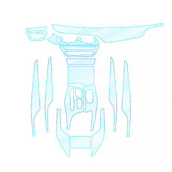 UPPF 宝马专用TPU汽车内饰保护膜仪表盘贴膜中控面板隐形透明膜 X5（整车内饰）