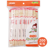 佳驰野营家用快餐一次性卫生筷子 200双独立包装筷子 送牙签 方形款JC-2149