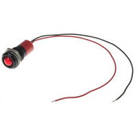 RS Pro欧时 Q14P3BXXR24E 10 mm 凸型 红色 LED 指示灯线, 引线接端, 14mm安装孔尺寸, 24 V 直流