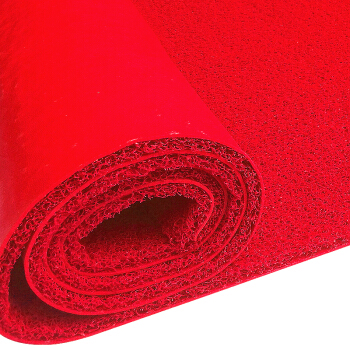 科力邦（Kelibang） 地垫 丝圈防滑垫除尘耐磨地垫PVC塑胶商场工厂车间地垫卷材1.2m*18m*1.5cm 红色 KB5053