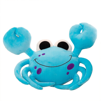 欢乐盒子（happy box）毛绒玩具可爱蓝色螃蟹公仔玩偶布娃娃70厘米 创意沙发抱枕靠垫靠枕 女生情人节礼物