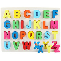 巧之木（QZMTOY）儿童玩具 宝宝男孩女孩玩具 早教大写字母认知板