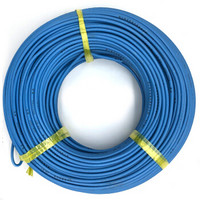 菊花 电线电缆ZR-BVR 6平方 阻燃单芯多股铜线 家装家用铜芯电线 100米 蓝色零线