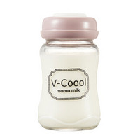V-Coool 母乳保鲜储奶瓶 大刻度宽口径玻璃材质 (单只装)180ml 紫灰色