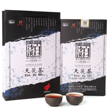 白沙溪 安化黑茶 陈年老茶 金花茯砖 2014年天茯茶1kg