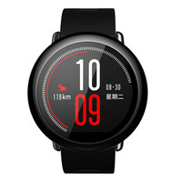 AMAZFIT 智能运动手表1代 华米科技出品 陶瓷表圈 GPS实时轨迹 黑色硅胶腕带 支持iOS、Android系统