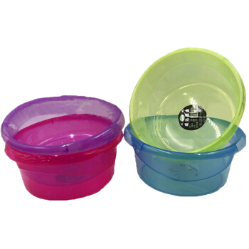 鸿正 透明塑料盆 9502透明盆家用洗菜盆塑料盆 300*100mm 颜色随机 /个