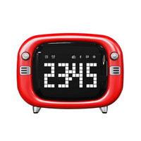 索爱（soaiy）s-86AI智能音响 蓝牙音箱家用低音炮 迷你闹钟音响 户外便携式插卡播放器 FM收音机 中国红