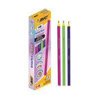 BIC比克 Evolution 无木HB铅笔（女孩三色混合盒装）巴西进口法国文具 彩色HB铅笔 环保铅笔