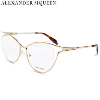 开云眼镜 亚历山大.麦昆（Alexander mcqueen） 女款近视眼镜架 金色镜框光学镜架 眼镜框 AM0195O-002 55mm