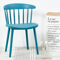 华恺之星餐椅北欧式简约家用餐厅咖啡椅凳子塑料休闲椅子HK905兰色