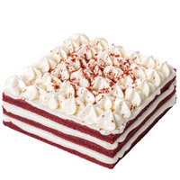 贝思客 白色红丝绒蛋糕 新鲜生日奶油下午茶蛋糕 1.2磅