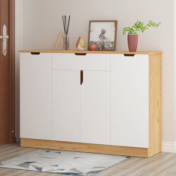 家乐铭品 鞋柜 简易多层玄关柜门厅柜大容量收纳柜多功能带门储物柜ZC11200-P