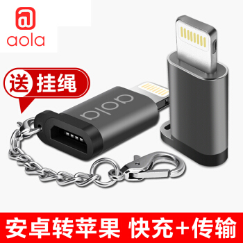 澳浪(aola) 苹果转接头USB-C安卓数据线转换器U盘键盘鼠标苹果iPhoneXsMax7/8plus/X/iPad平板电脑通用星空灰