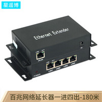 星遥博 Cinyobo 608 VGA网线延长器 网线延伸器 信号放大器 4口防雷百兆 LAN-608