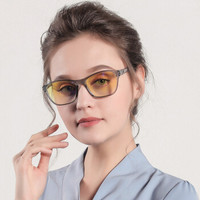 纳尼尼（NANNINI）防辐射游戏护目镜CHIC防蓝光电脑办公眼镜轻盈时尚男女款手机眼镜 灰色