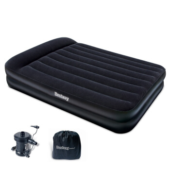 Bestway 充气床垫双人加大加厚气垫床（含电动泵、收纳袋）午睡床 家用充气垫折叠床 67345