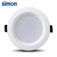 西蒙(SIMON)  LED嵌入式筒灯 晶亮S1系列 3.5W 4000K 7.5-8.5开孔天花灯 象牙白色 N0324-0374