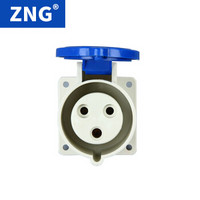 ZNG 32a3p暗装工业插座323 250V3孔32a单相发电机组插座 5个装ZNG-323