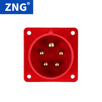 ZNG 暗装器具输入插座32a5p三相五线380V5芯32a吊篮机床反插座 5个装ZNG-625