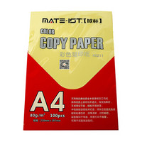 欧标（MATE-IST）A4复印纸打印纸彩色手工折纸剪纸 80g浅黄100张/包 A0211
