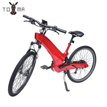 TOMA7系电动自行车锂电池助力车电动山地车男士电动车红色