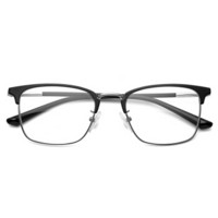 LOHO 眼镜框男方框近视成品光学眼镜架可配防蓝光镜片 LHK014 黑色 +1.60防蓝光镜片