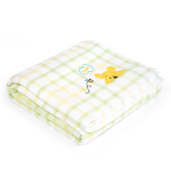 迪士尼宝宝（Disney Baby）婴儿浴巾 婴儿纱布浴巾全棉新生儿盖毯被夏季空调被 黄格子