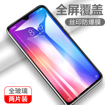 斯得弗（STRYFER）小米9SE钢化膜 MI9SE全屏钢化手机膜二强丝印高清防爆玻璃贴膜 黑色