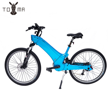 TOMA 7系电动自行车锂电池助力车电动山地车男士电动车蓝色