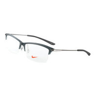 耐克（NIKE）中性款黑色镜框银色镜腿板材半框眼镜架眼镜框 NIKE 7915AF 034 55MM