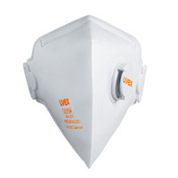 德国UVEX欧标防雾霾口罩3210型折叠式头戴式带呼吸阀孕妇适用（15只装）