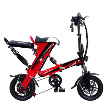 法克斯(FRRX)电动自行车成人折叠锂电滑板车 男女代驾代步电瓶车 助力续航40公里 双座红色(厂家配送)