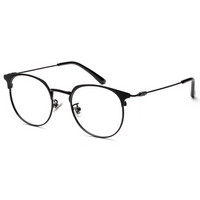 LOHO近视眼镜框女款光学眼镜架男款复古圆框配近视镜片 LHY001 镜框+1.667近视镜片
