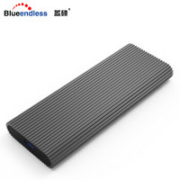 蓝硕 BLUEENDLESS 280FA  M.2(NGFF)移动硬盘盒Type-C转USB3.1 SSD固态硬盘外置盒 金属铁灰