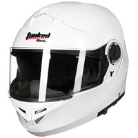 坦克（Tanked Racing）摩托车头盔赛车头盔揭面盔双镜片 T270四季通用 XL码 白色