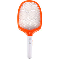 康铭（KANGMING）电蚊拍充电式LED可照明安全环保可灭苍蝇KM-3801 桔色