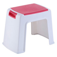 好尔（Hore）凳子 板凳 小凳子 塑料凳子提手中号红色 1个装