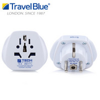 蓝旅（TRAVEL BLUE）德标欧标转换插头出国旅行德国泰国法国韩国电源转换器插座