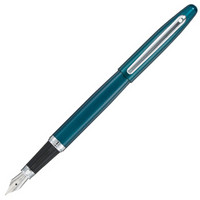 犀飞利（Sheaffer）钢笔 VFM系列 书法练字墨水笔 商务办公签字笔 孔雀绿白夹F尖